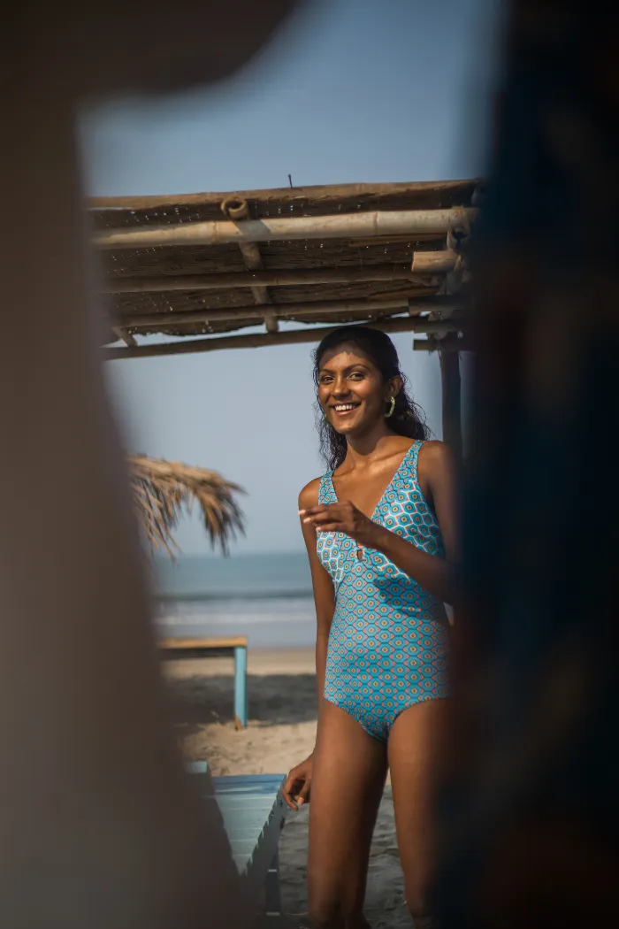 All eyes on geo swimsuit