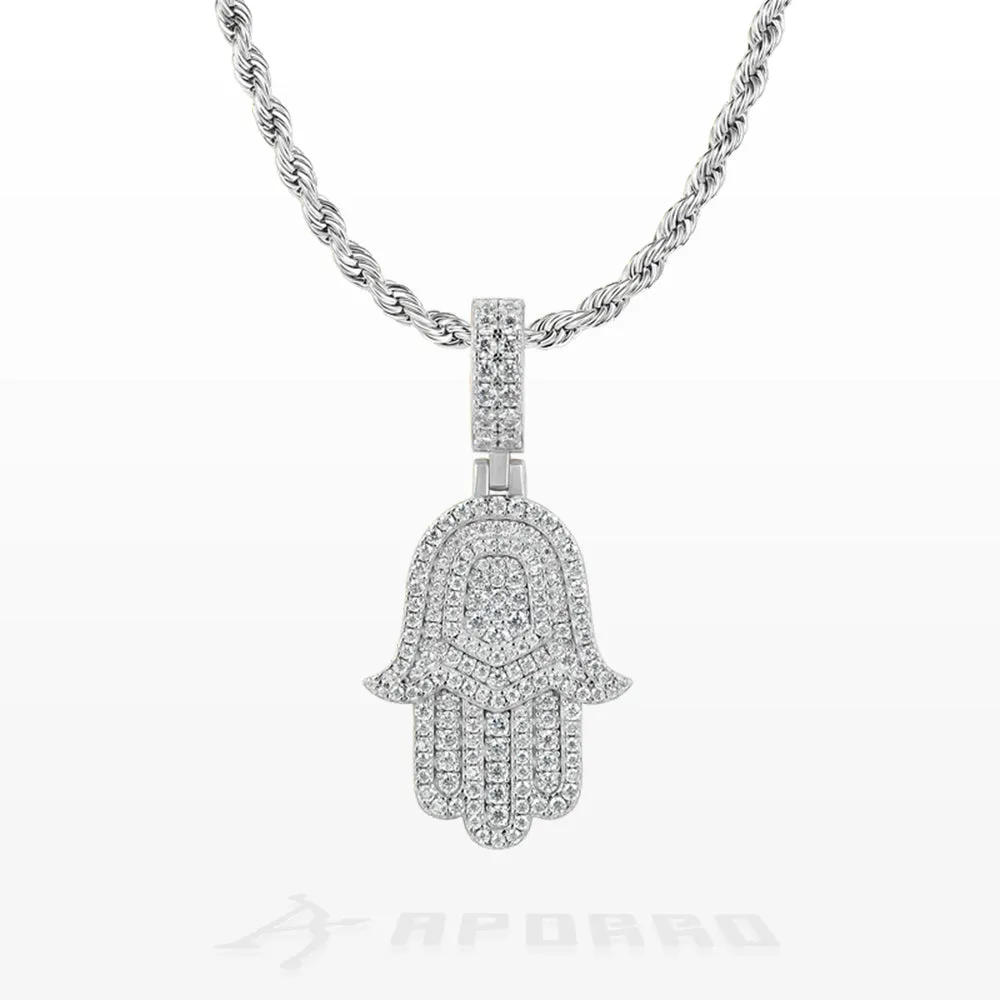 Aporro Double-Layered Hamsa Pendant