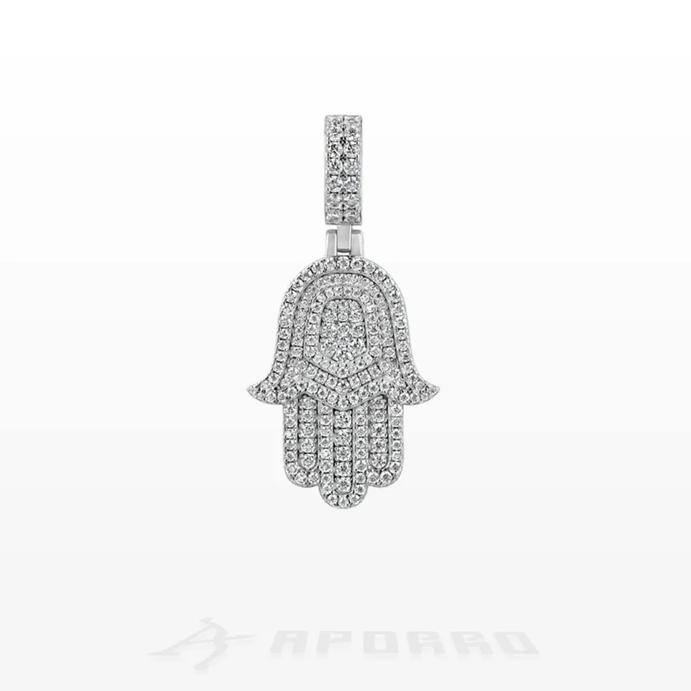 Aporro Double-Layered Hamsa Pendant