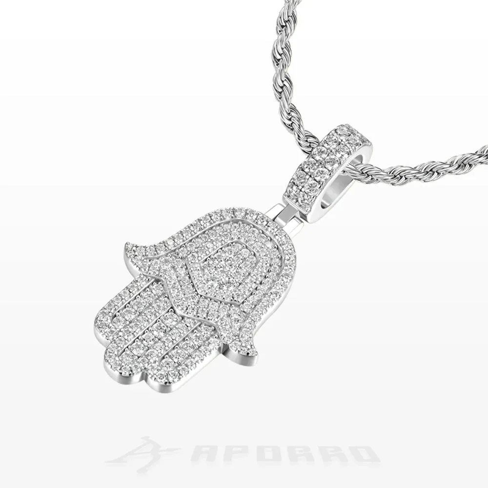 Aporro Double-Layered Hamsa Pendant