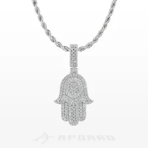 Aporro Double-Layered Hamsa Pendant