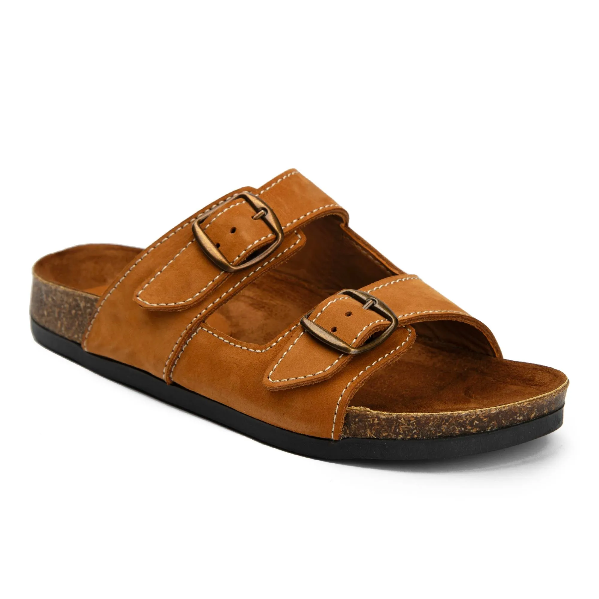 Arizona Beige Natural Leather Slippers