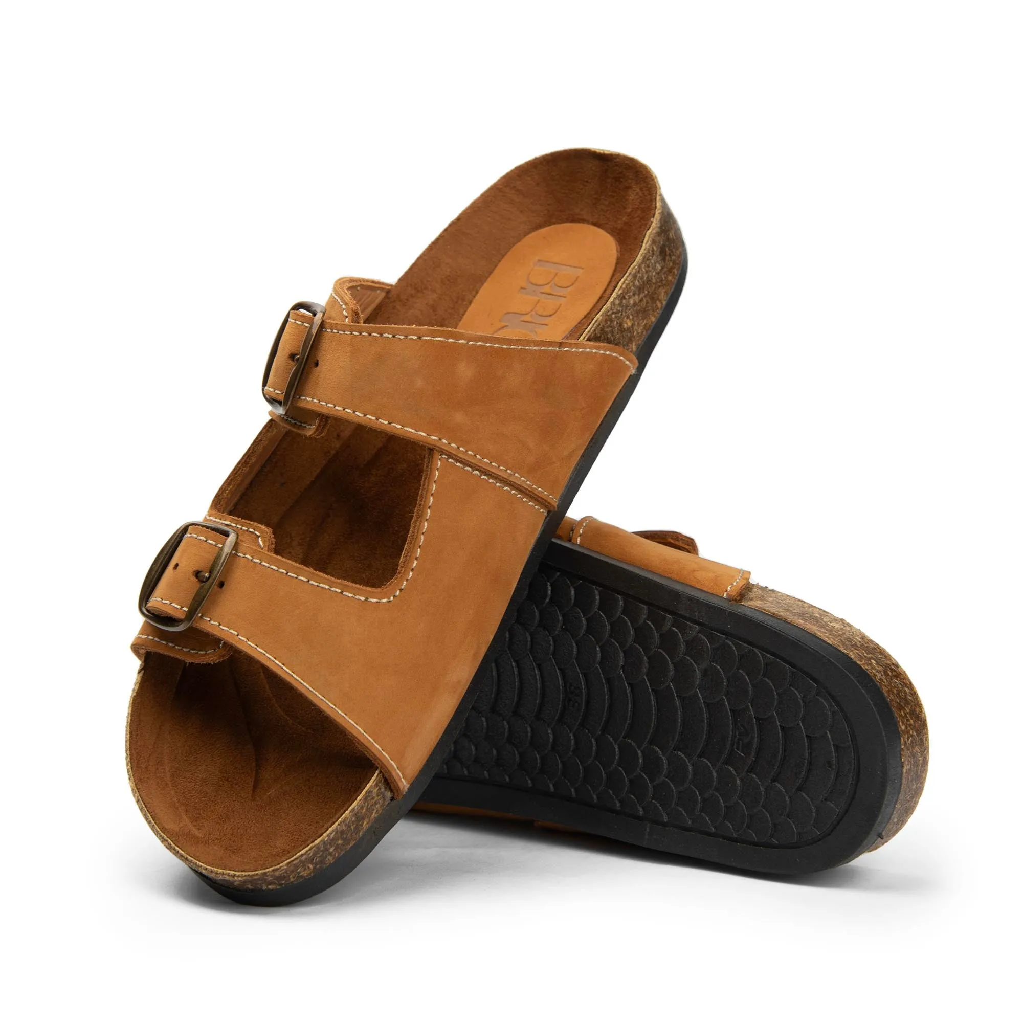 Arizona Beige Natural Leather Slippers