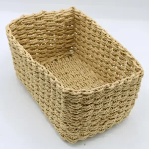 ARMN CHUNKY CROCHET RECTANGULAR TOWEL BASKET