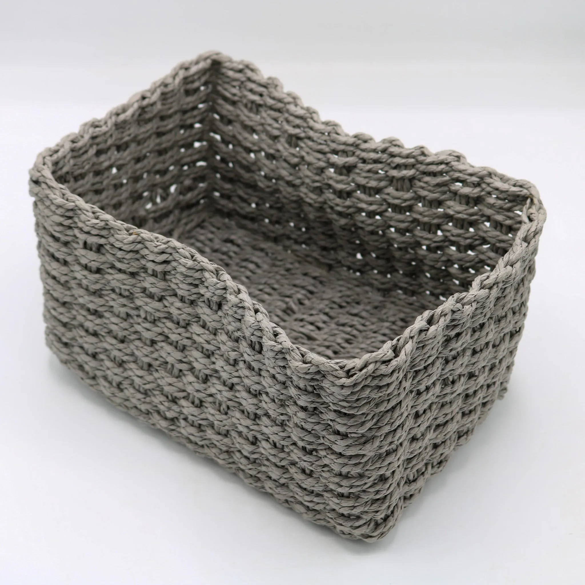 ARMN CHUNKY CROCHET RECTANGULAR TOWEL BASKET