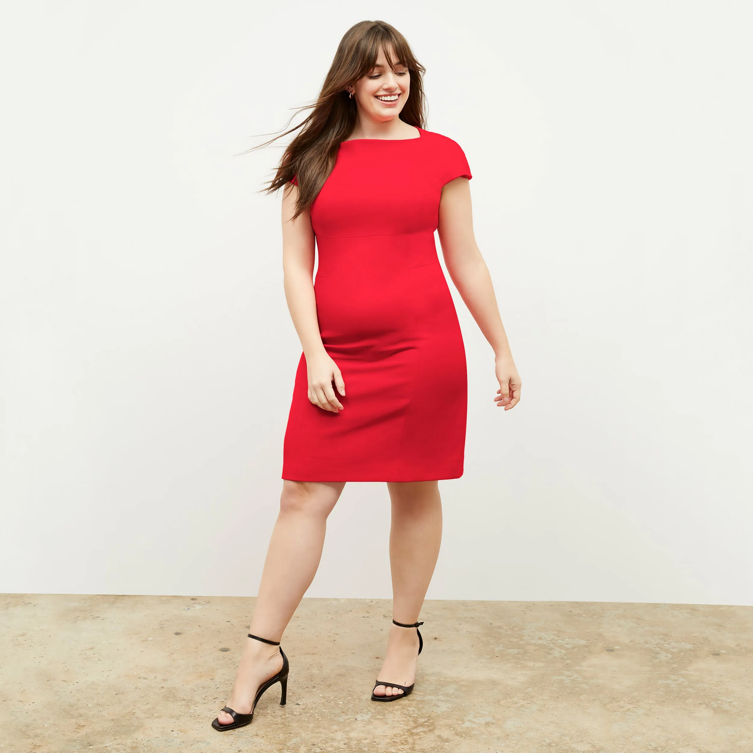 Ashley Dress - Recycled WonderTex :: Flame