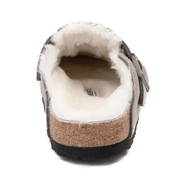 Birkenstock Boston Women's Sheepskin Clogs, Stone Coin