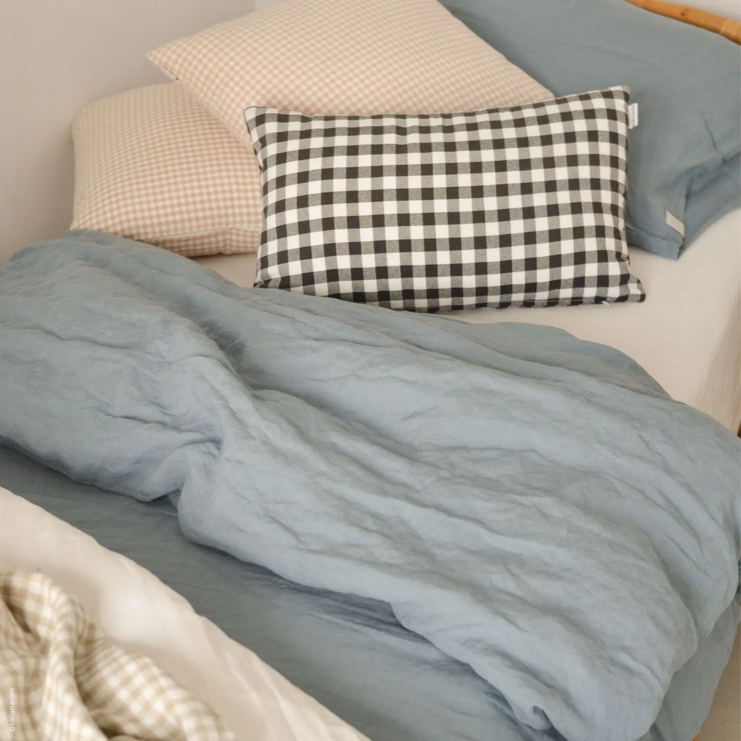 Blue Fog Linen Duvet Cover Set