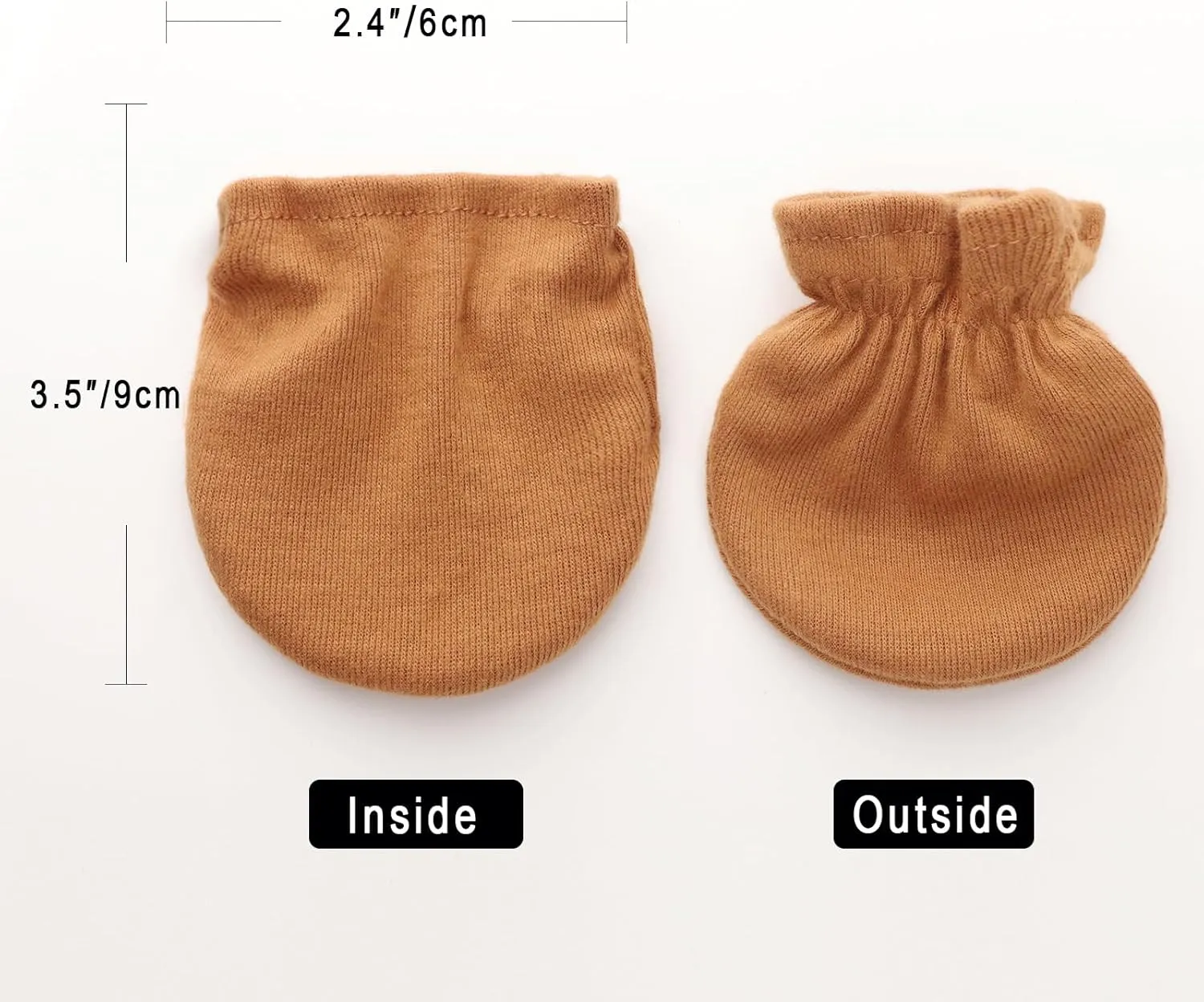 BQUBO Newborn Infant Toddler Mittens No Scratch Cotton Elastic Wrist Gloves Hypoallergenic for 0-6 Months Baby Boys Girls