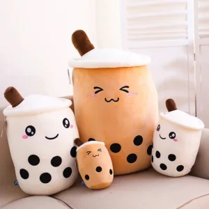 Bubble Tea Boba Pearl Milk Tea Plush Hug Pillow Toy