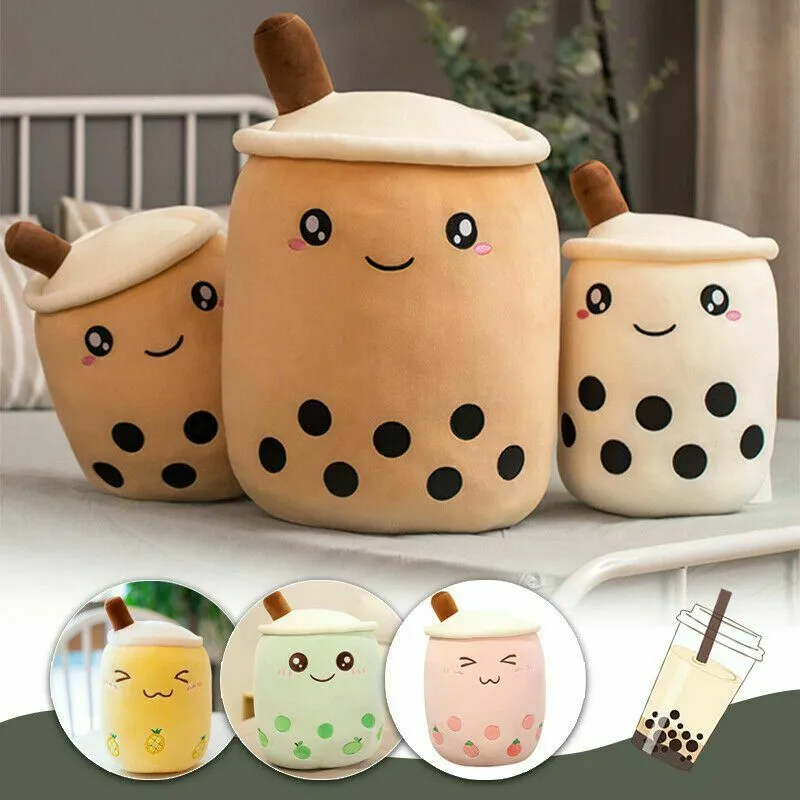 Bubble Tea Boba Pearl Milk Tea Plush Hug Pillow Toy