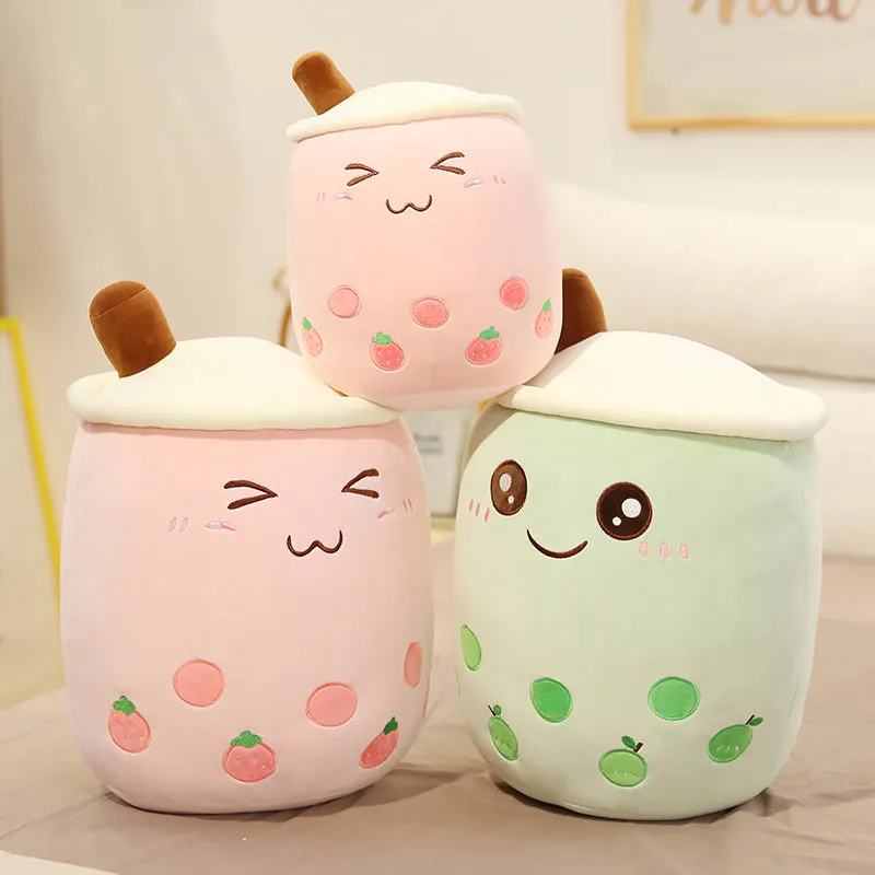 Bubble Tea Boba Pearl Milk Tea Plush Hug Pillow Toy