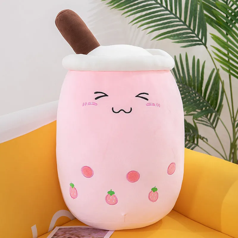 Bubble Tea Boba Pearl Milk Tea Plush Hug Pillow Toy