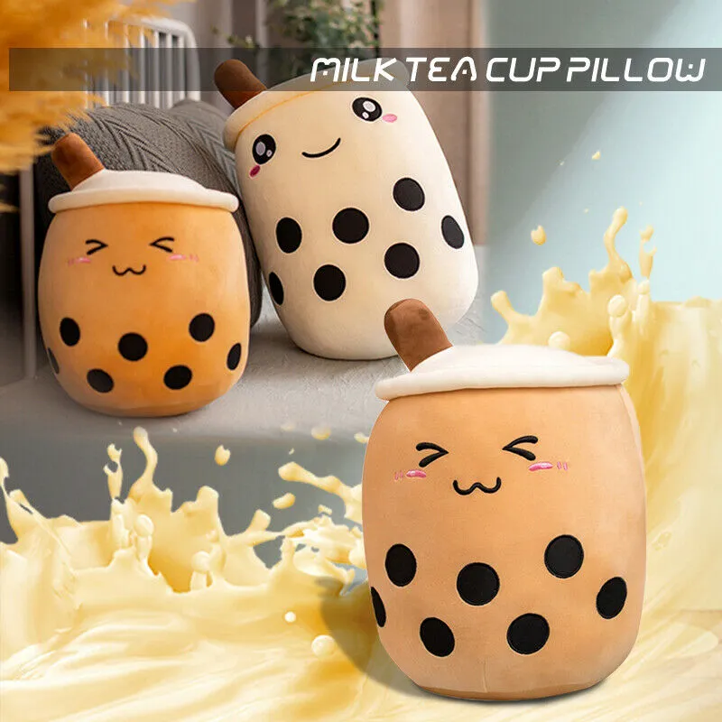 Bubble Tea Boba Pearl Milk Tea Plush Hug Pillow Toy