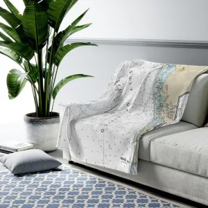 Casey Key Nautical White Blanket Velveteen Plush Blanket