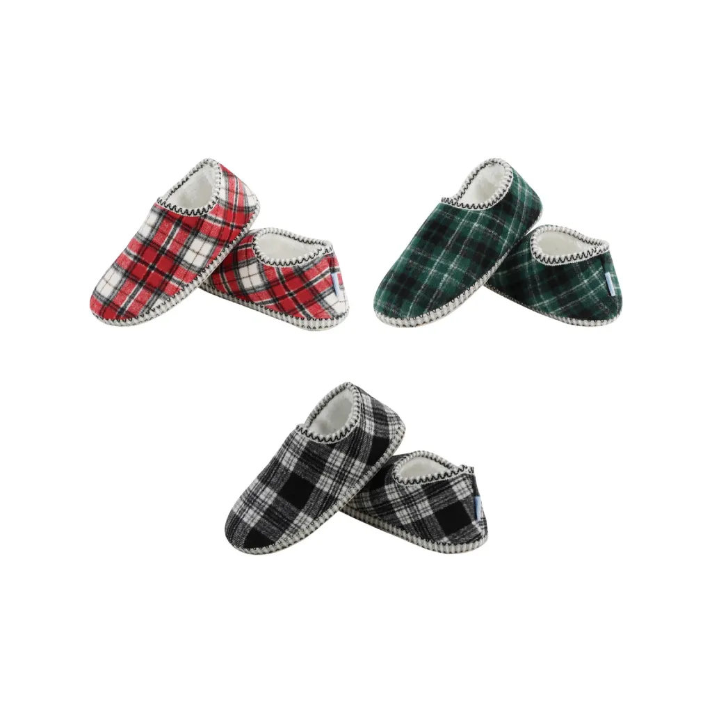 Cozy Plaid Cabin Bootie Snoozies Slippers - Womens