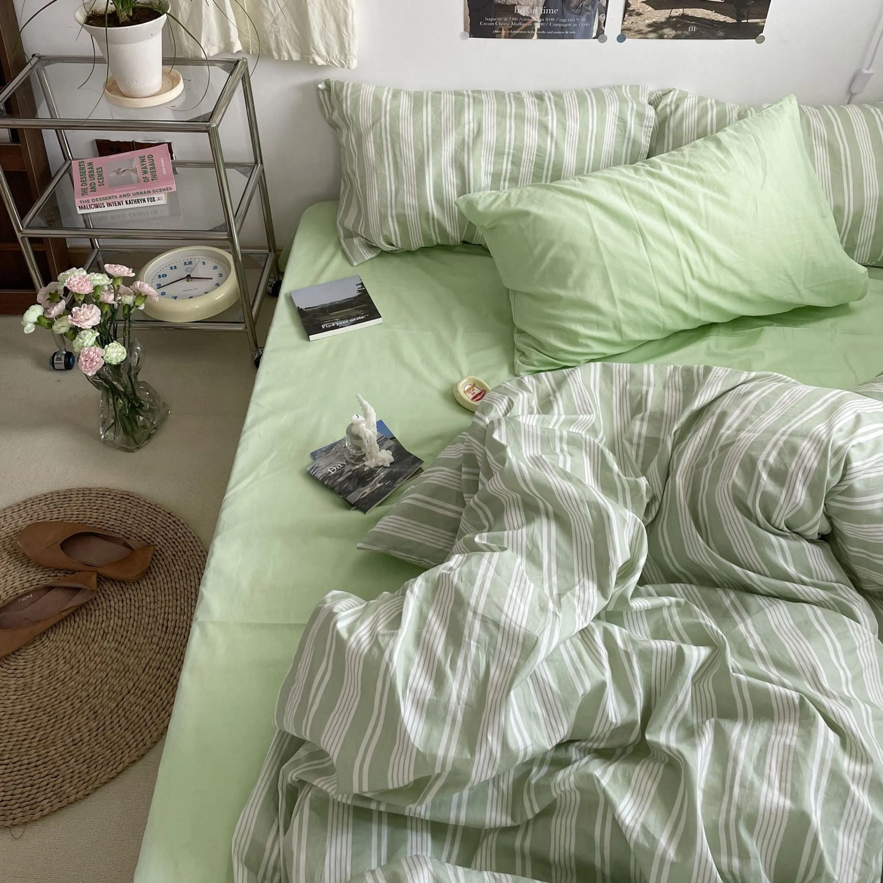 Cozy Washed Cotton Striped Duvet Cover