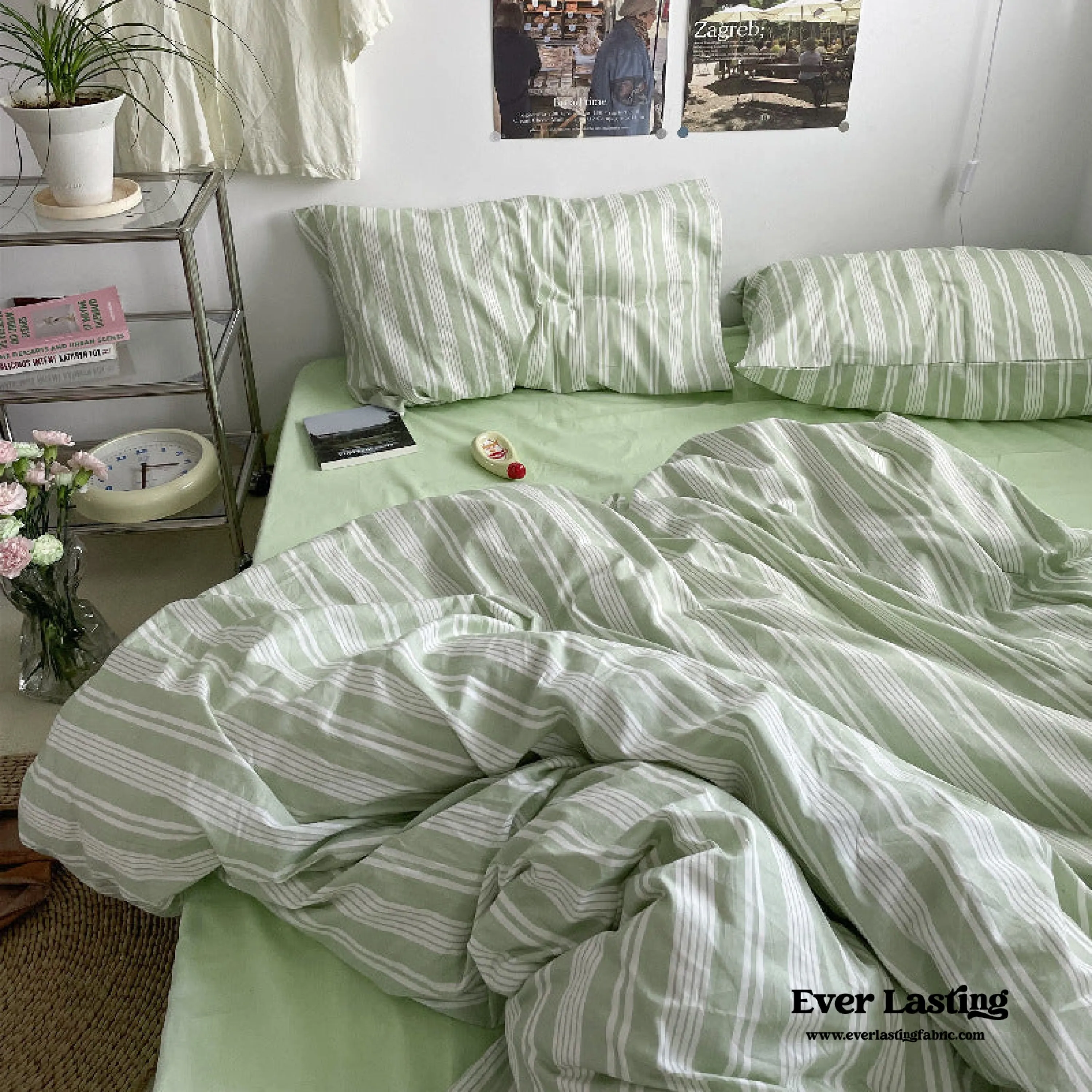 Cozy Washed Cotton Striped Duvet Cover