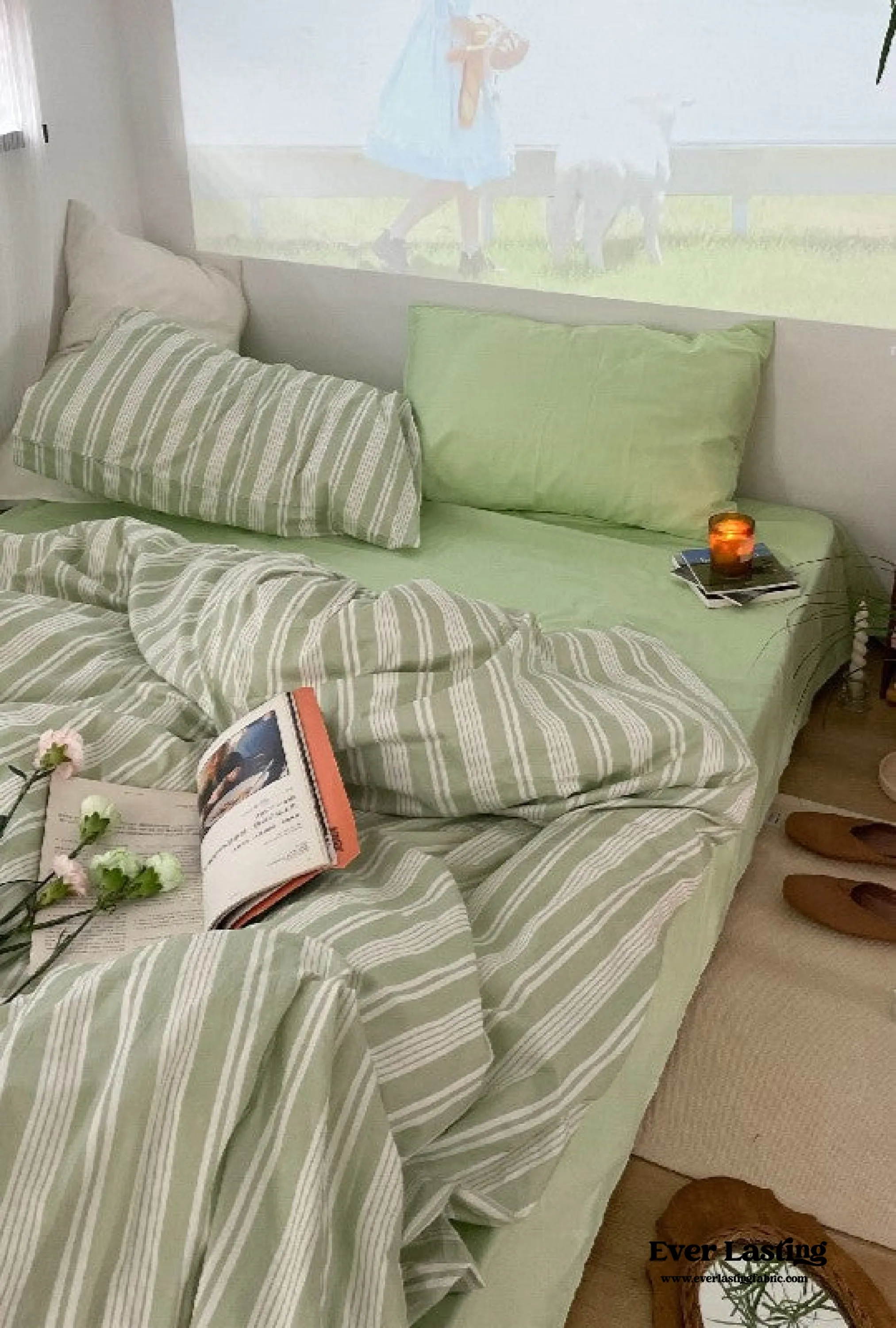 Cozy Washed Cotton Striped Duvet Cover