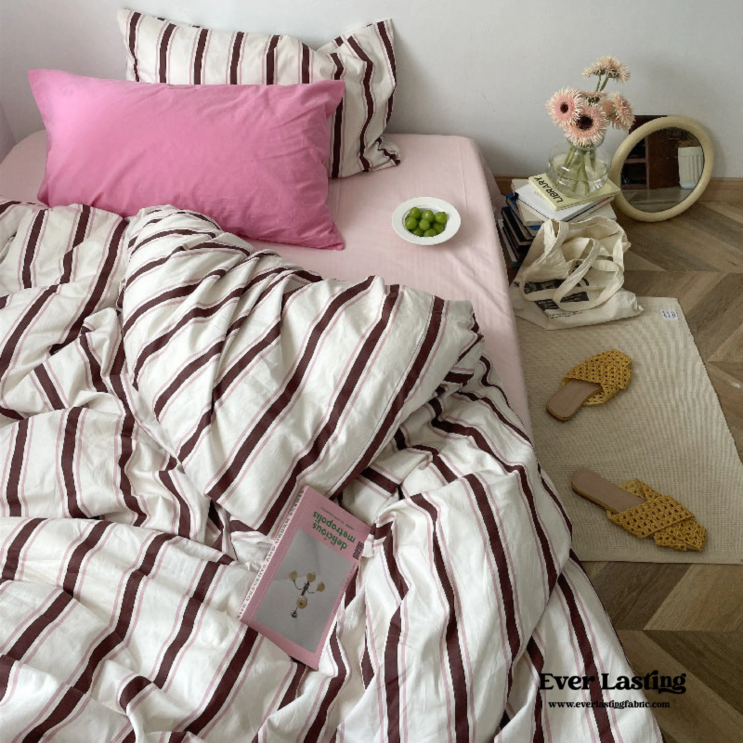 Cozy Washed Cotton Striped Duvet Cover