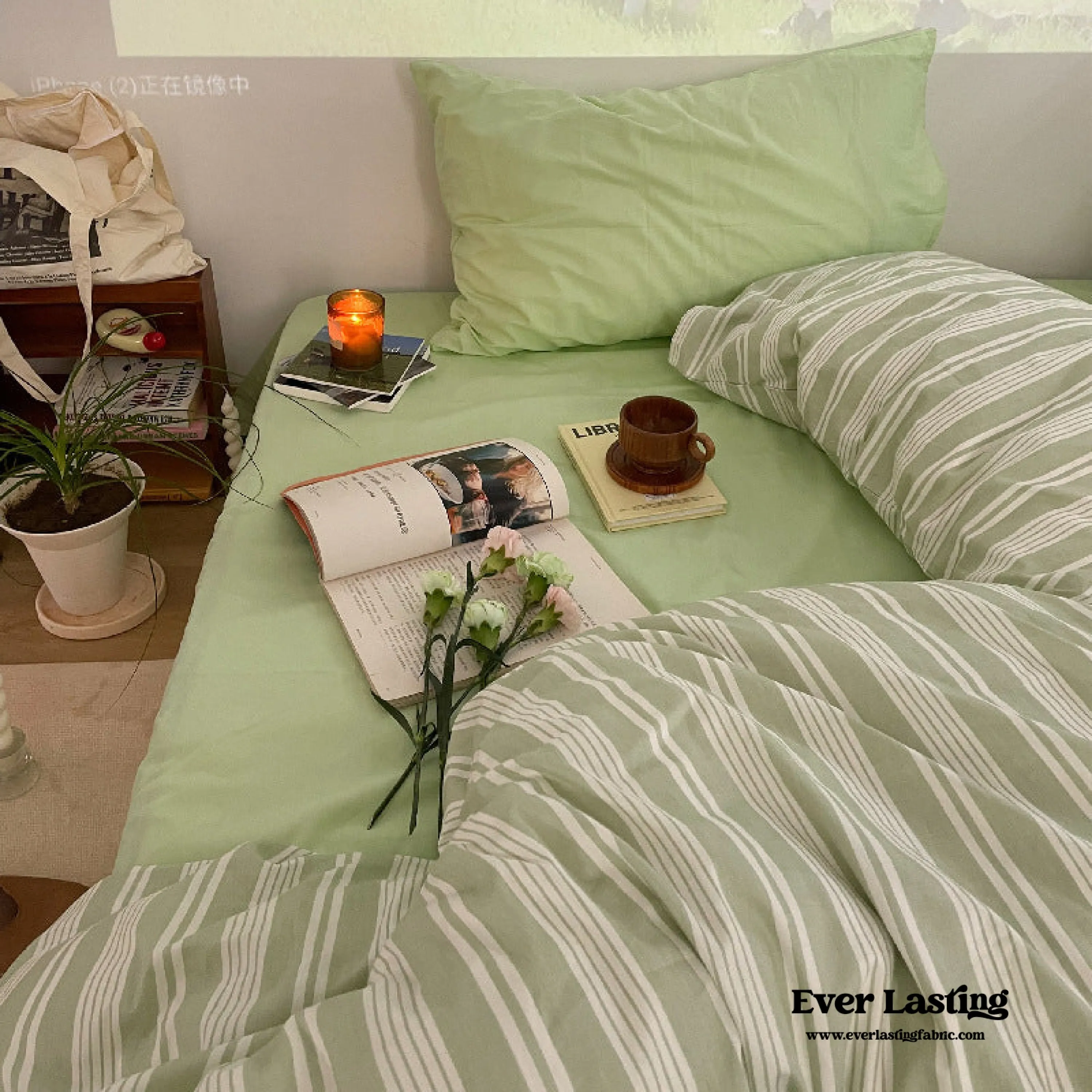 Cozy Washed Cotton Striped Duvet Cover