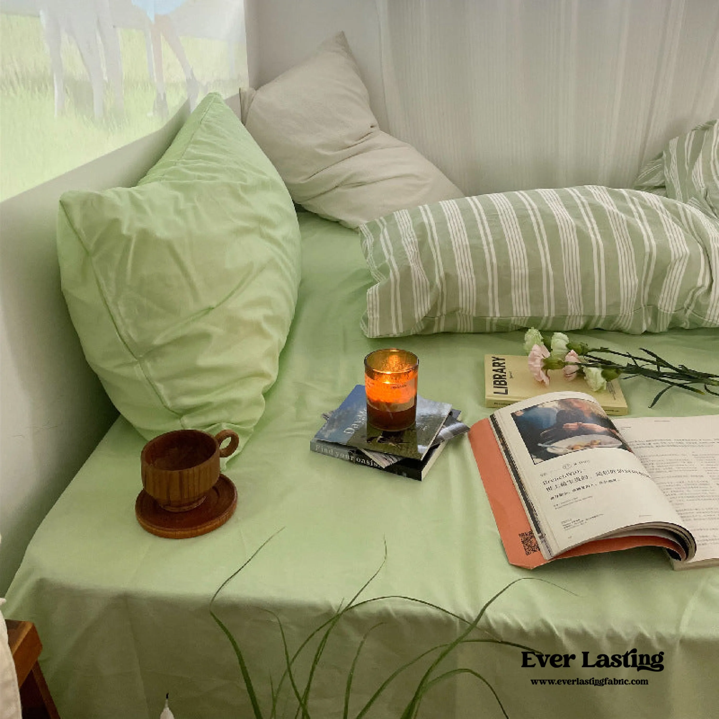 Cozy Washed Cotton Striped Duvet Cover