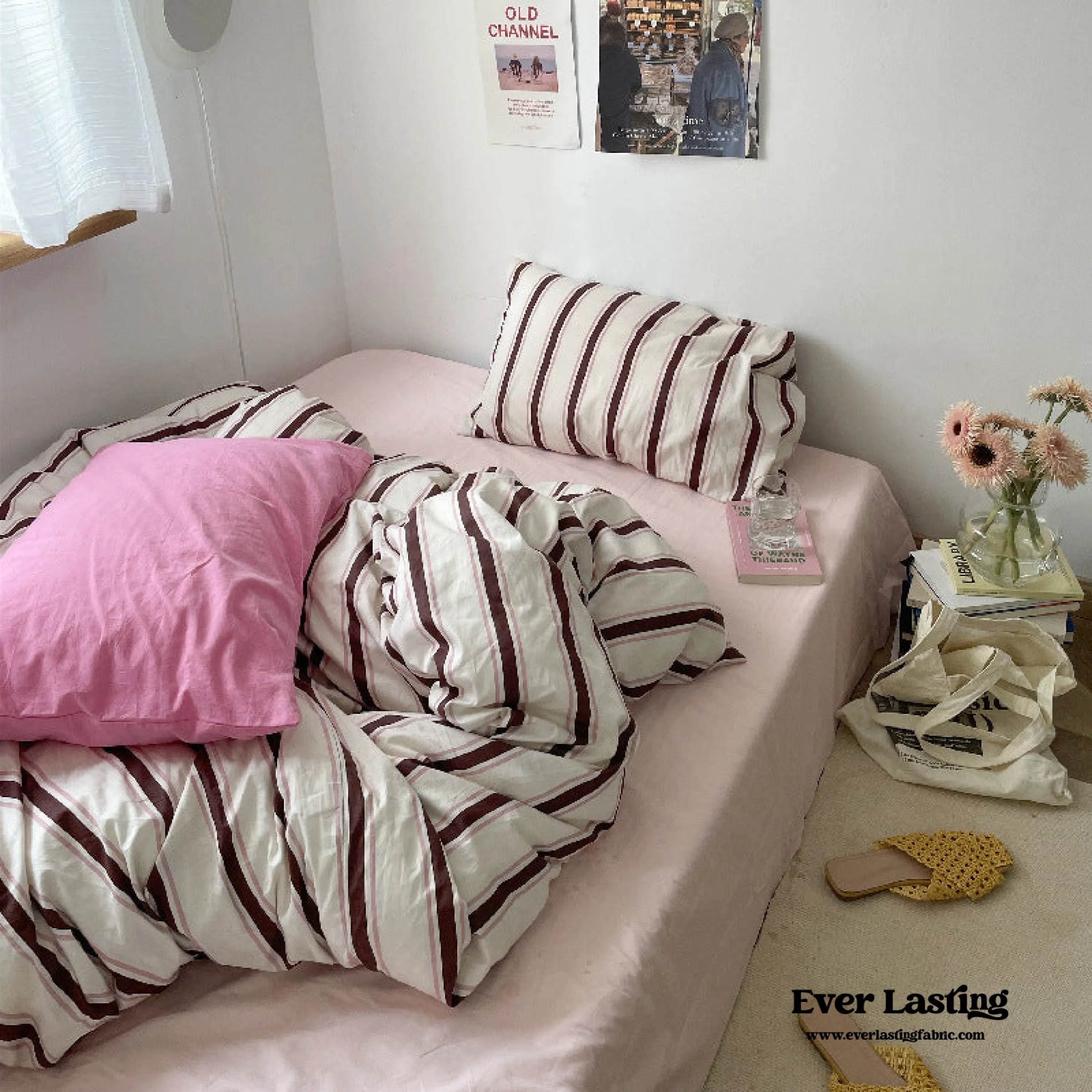 Cozy Washed Cotton Striped Duvet Cover