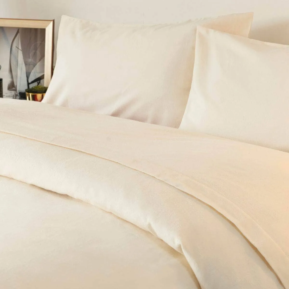Cream Brushed Cotton Fitted Sheet - Multiple Sizes