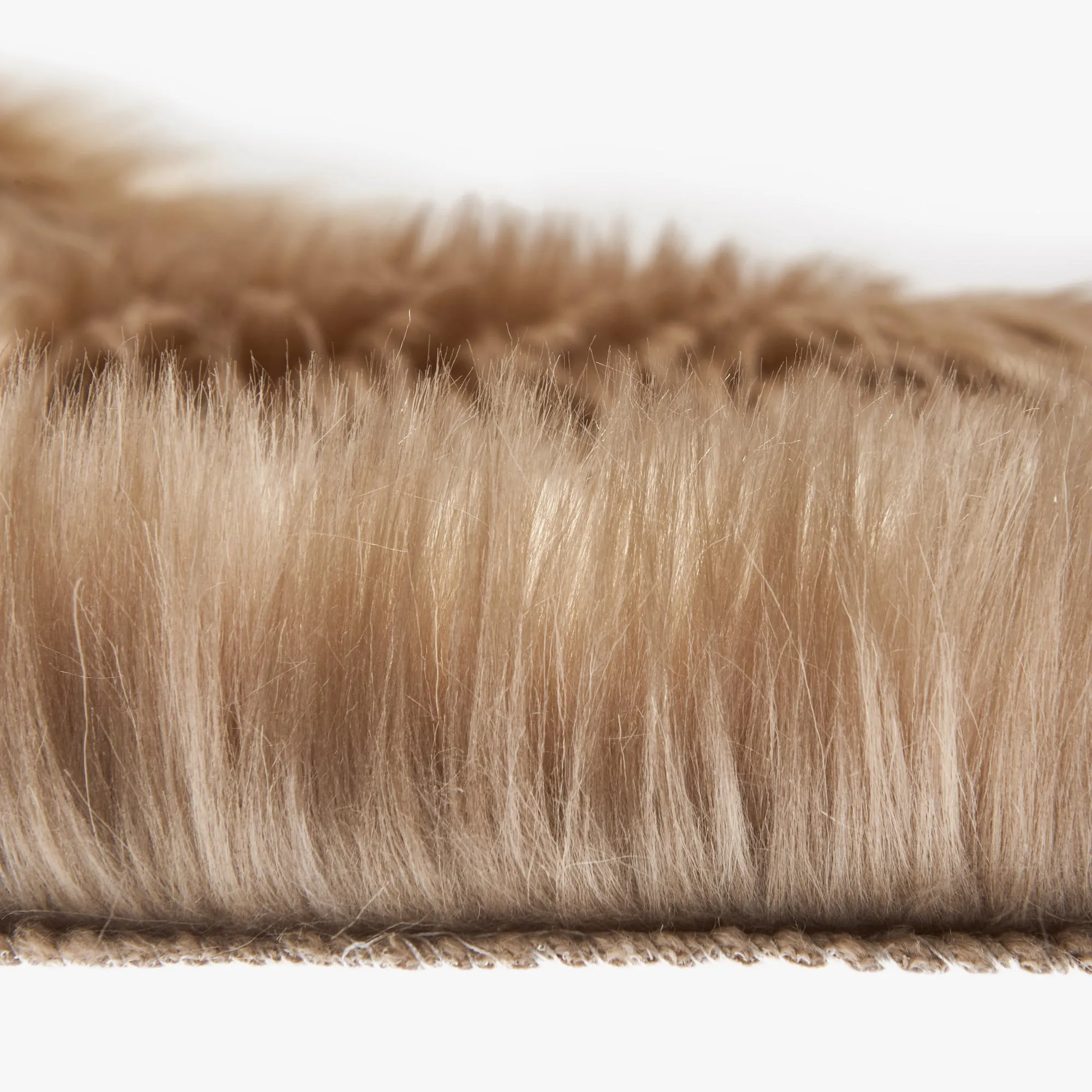 Faux Fur Long Pile Bear Area Rug (Size 90 x 120 cm, Brown)
