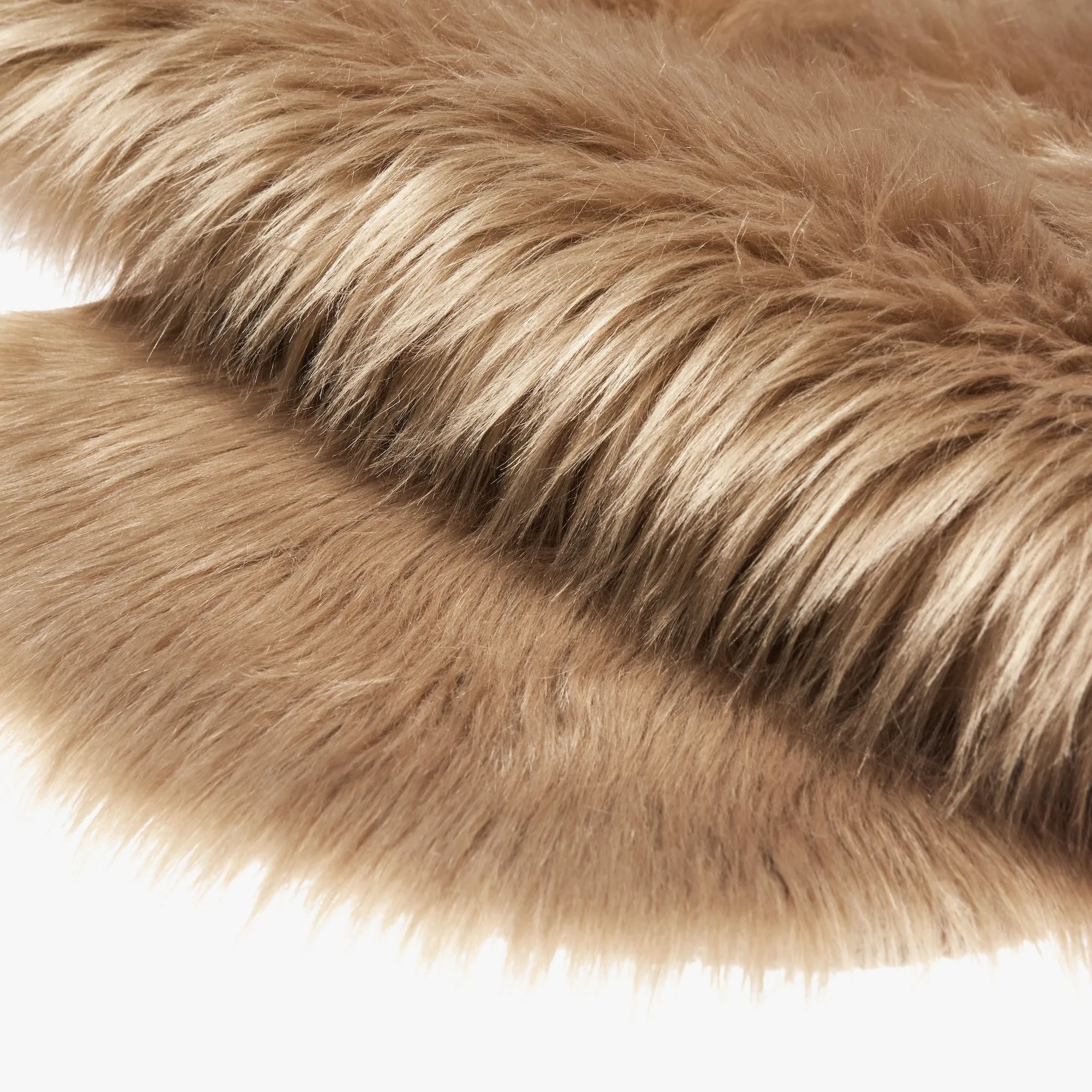 Faux Fur Long Pile Bear Area Rug (Size 90 x 120 cm, Brown)