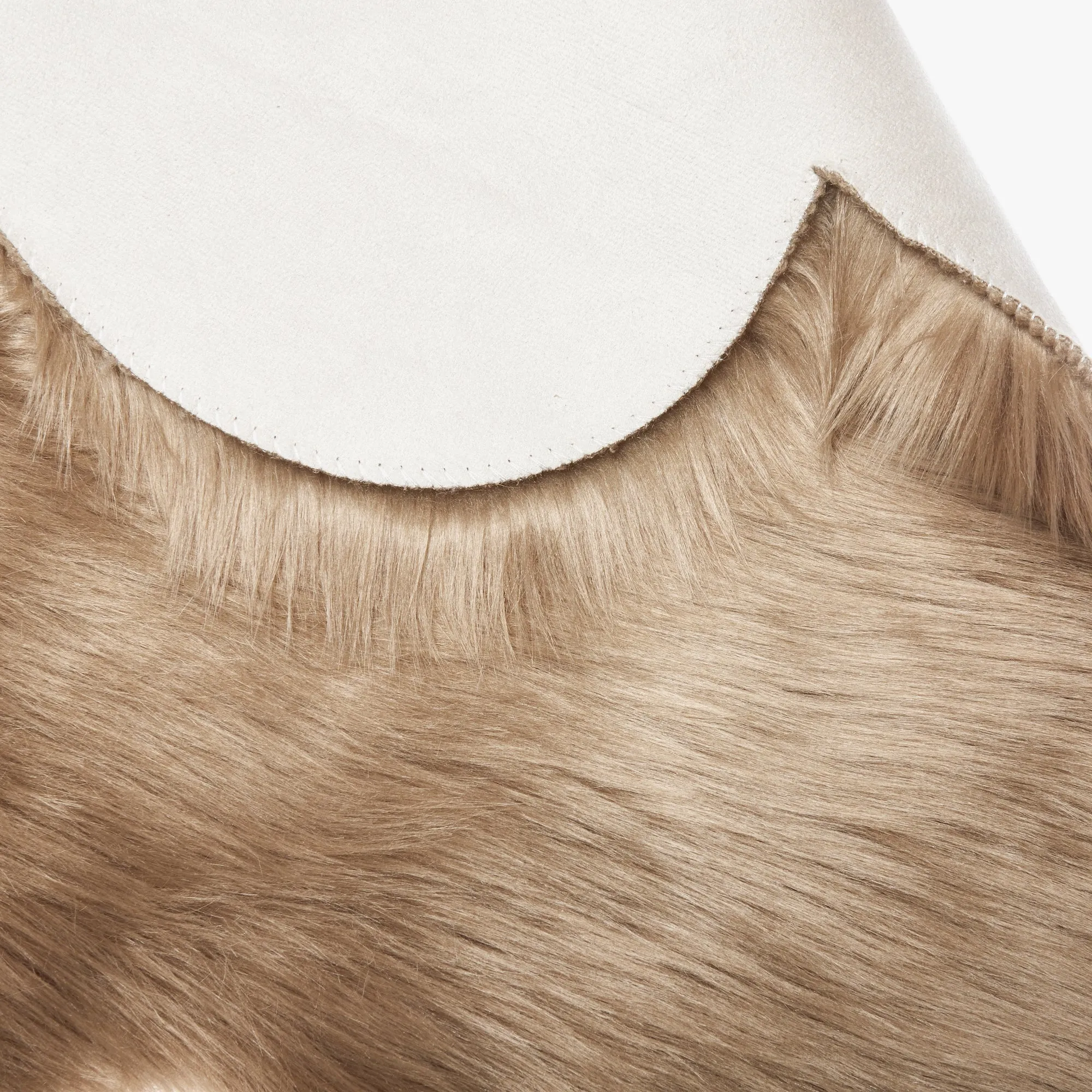 Faux Fur Long Pile Bear Area Rug (Size 90 x 120 cm, Brown)