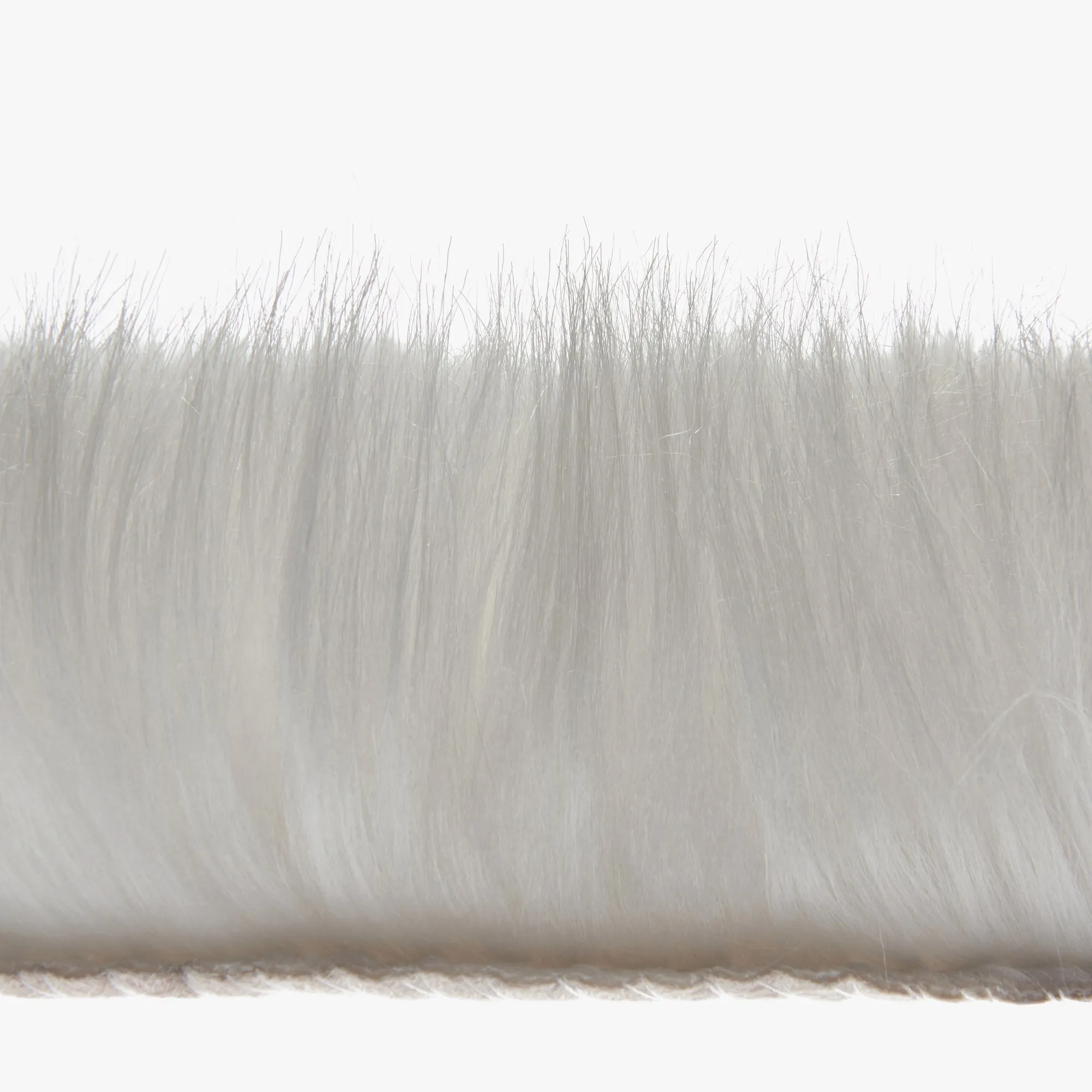 Faux Fur Long Pile Shaggy Area Rug (Size 120 x 180 cm, White)