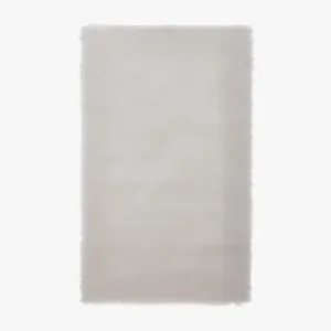 Faux Fur Long Pile Shaggy Area Rug (Size 120 x 180 cm, White)