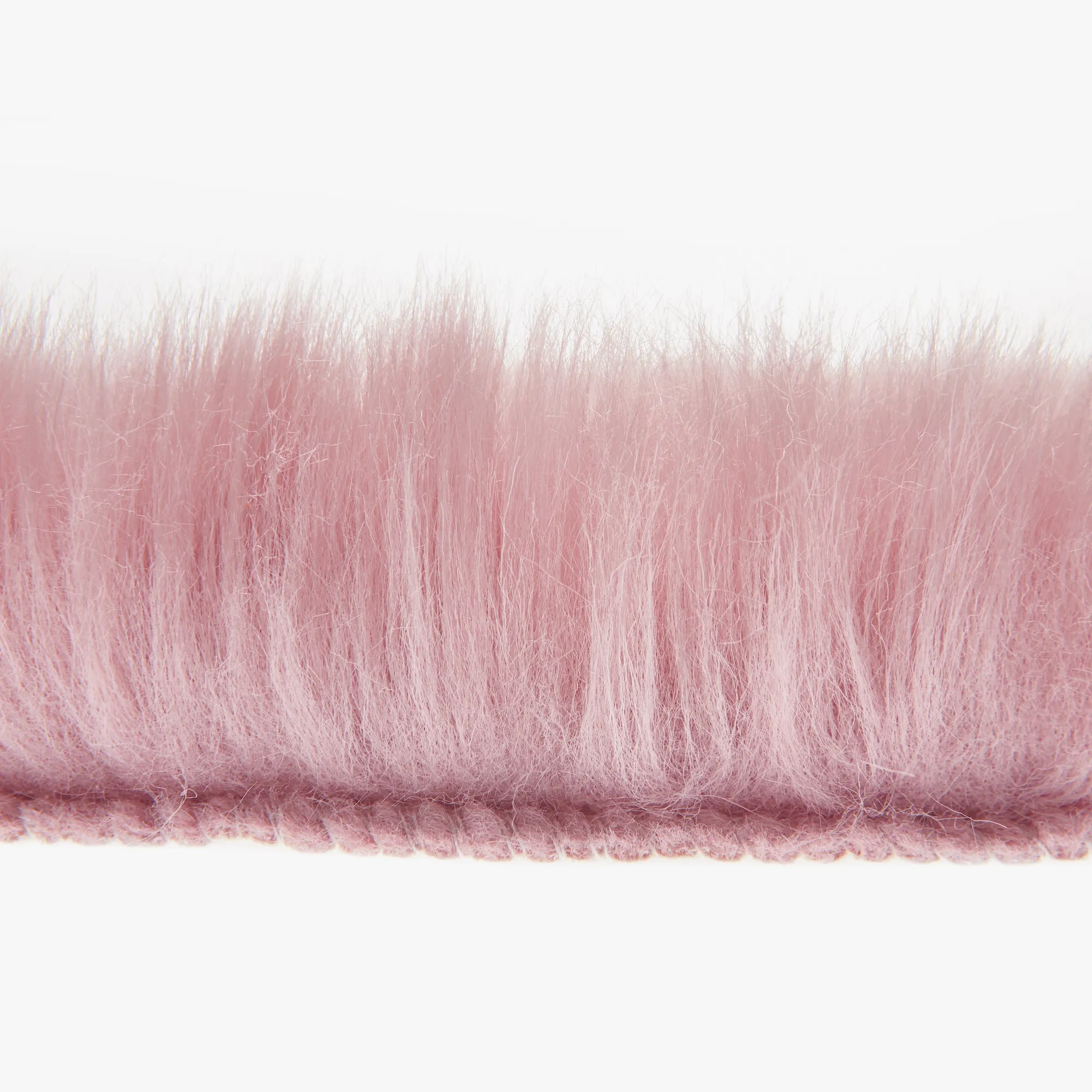 Faux Fur Long Pile Shaggy Area Rug (Size 90 x 150 cm, Baby Pink)