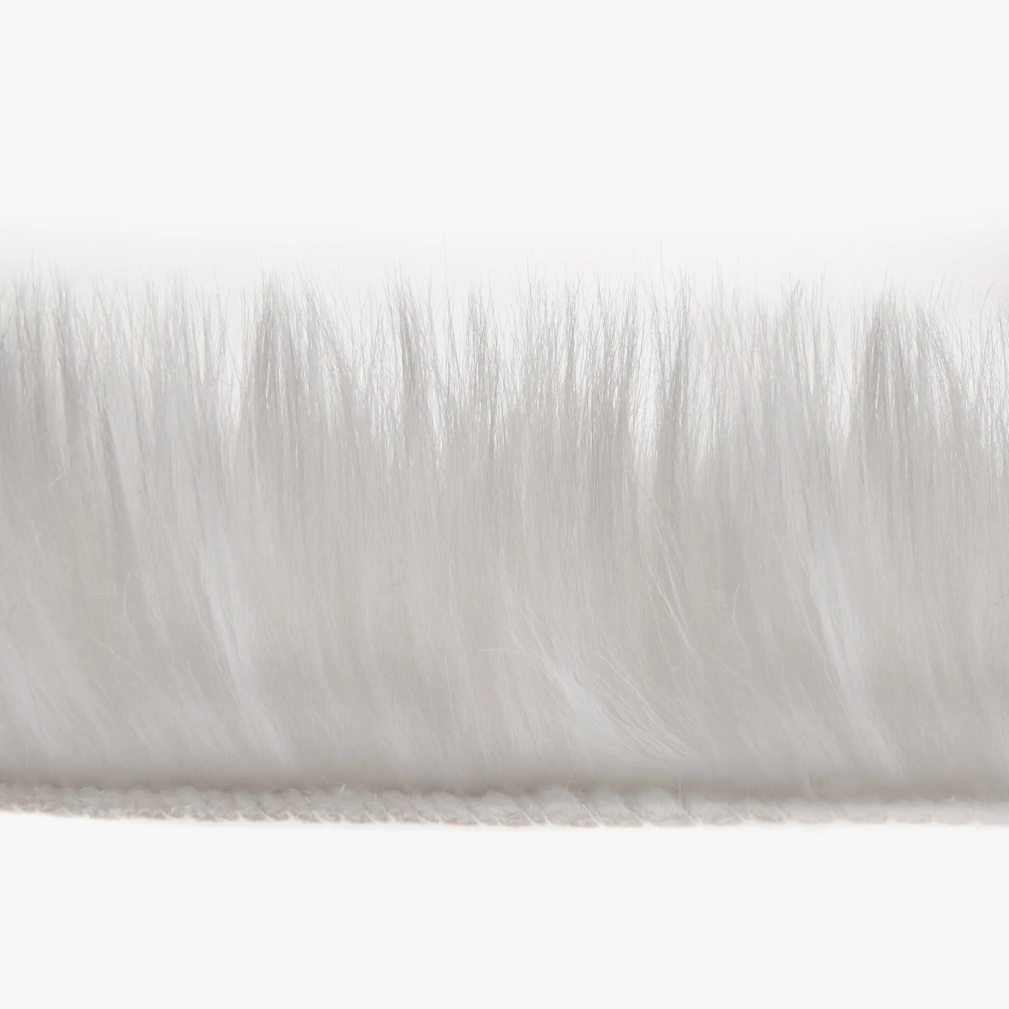 Faux Fur Long Pile Shaggy Area Rug (Size 90 x 150 cm, White)