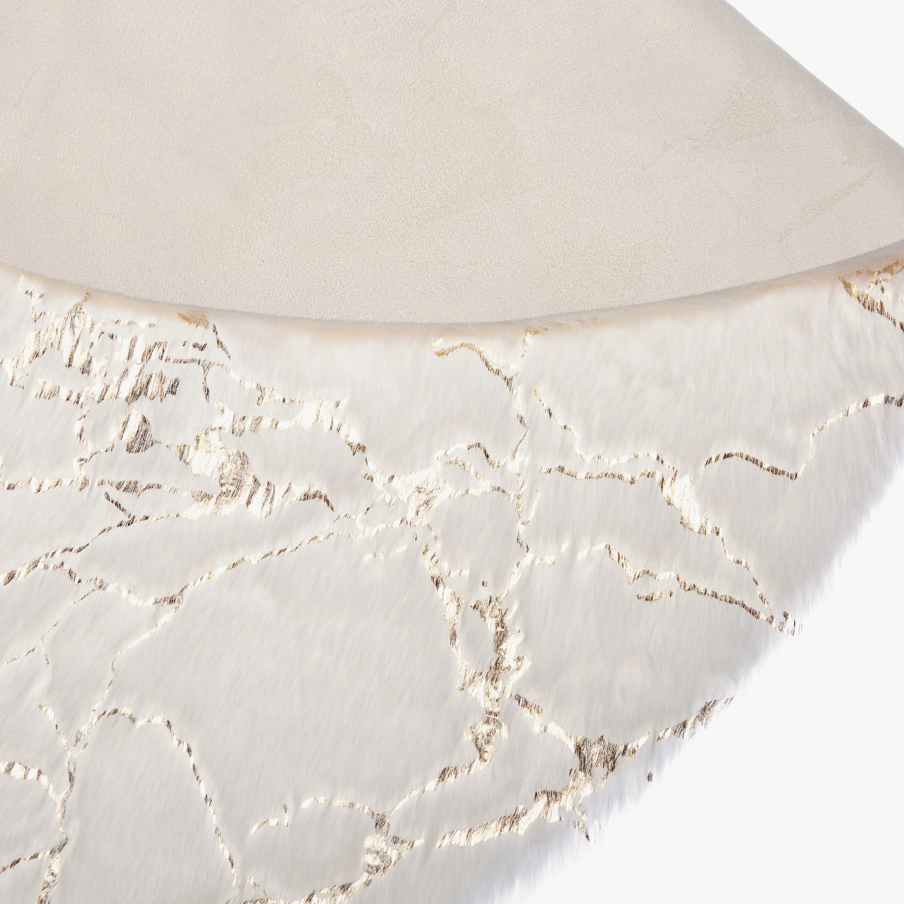 Faux Fur Round Area Rug (Size 120 x 120 cm, White)