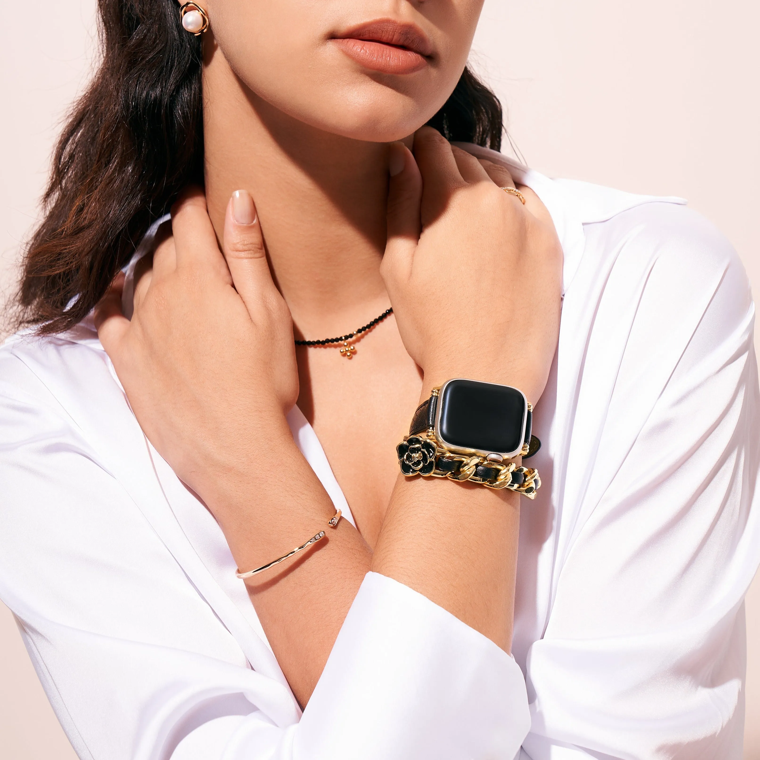 Floral Double Layered Watch Bracelet