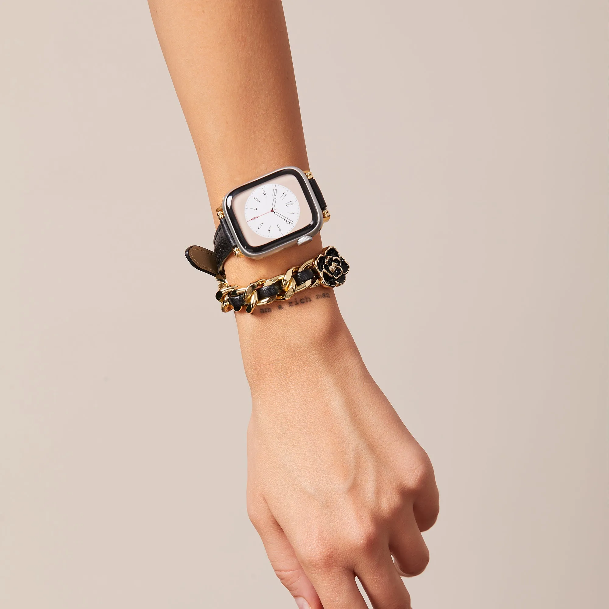 Floral Double Layered Watch Bracelet