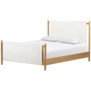 Four Hands Berman Bowen Queen Bed - Sheepskin Natural