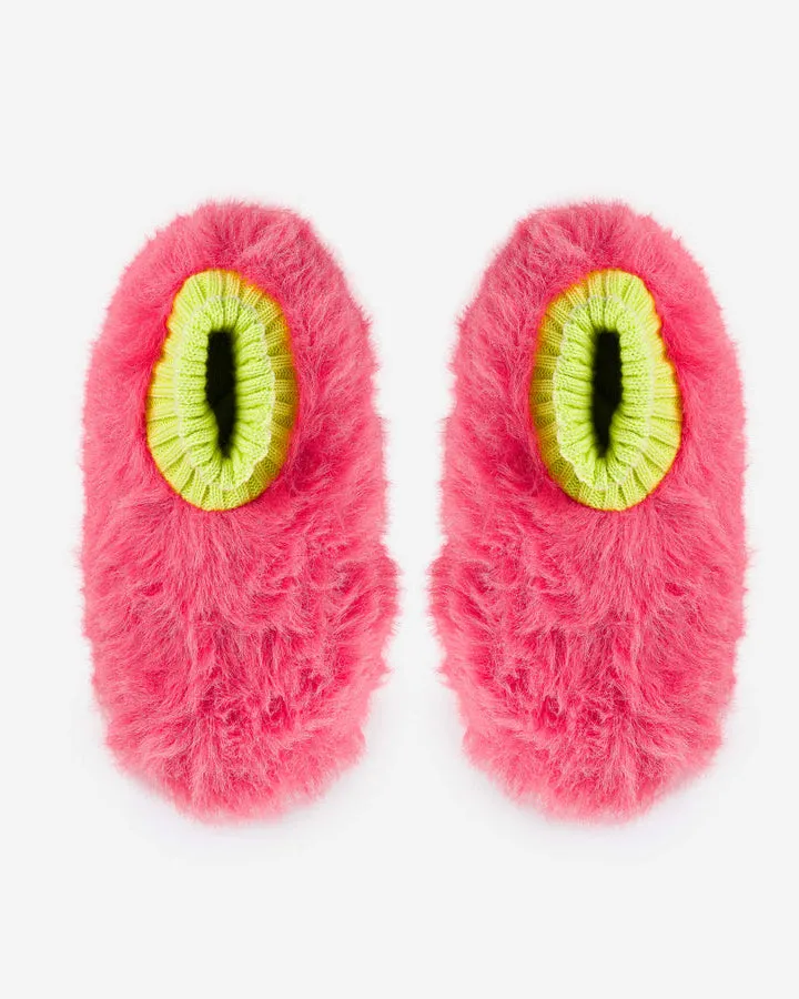 Fur Knit Sock Slipper