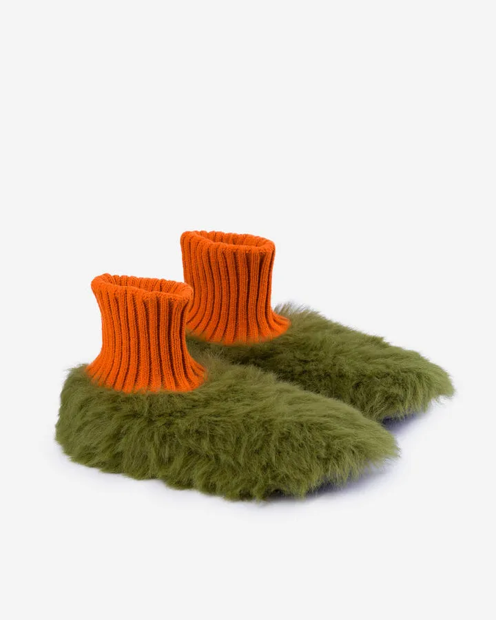 Fur Knit Sock Slipper
