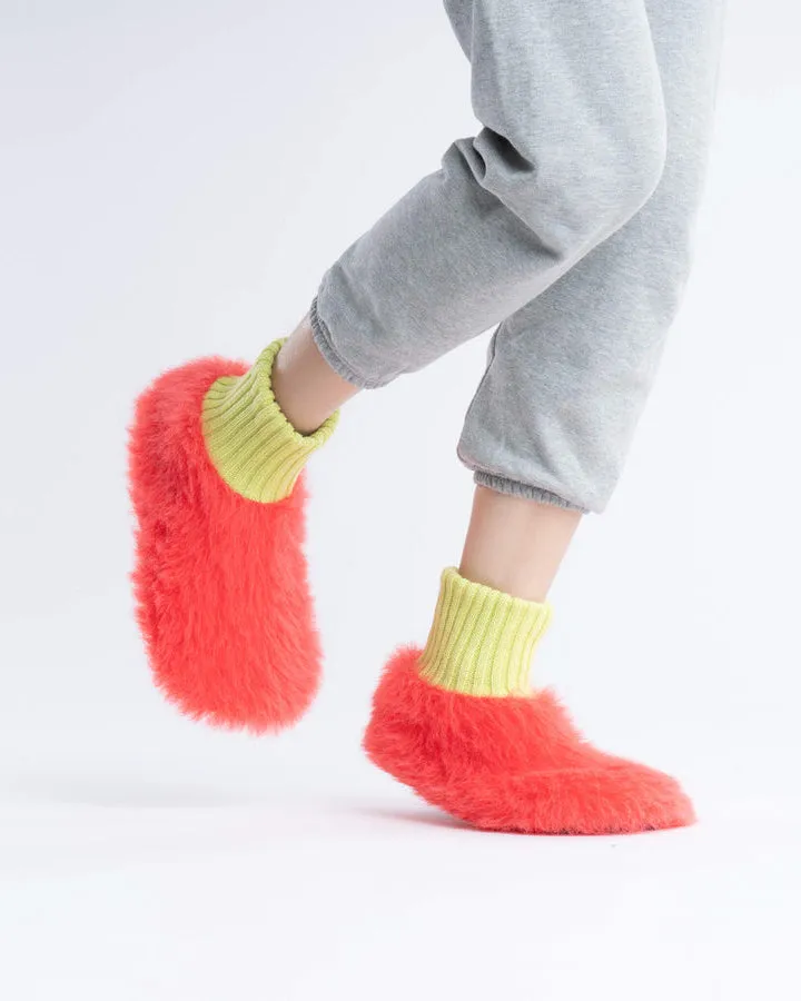 Fur Knit Sock Slipper