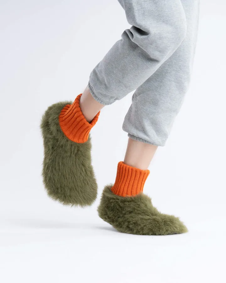 Fur Knit Sock Slipper