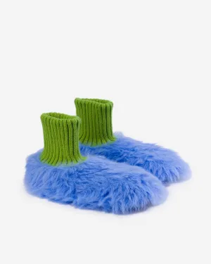 Fur Knit Sock Slipper
