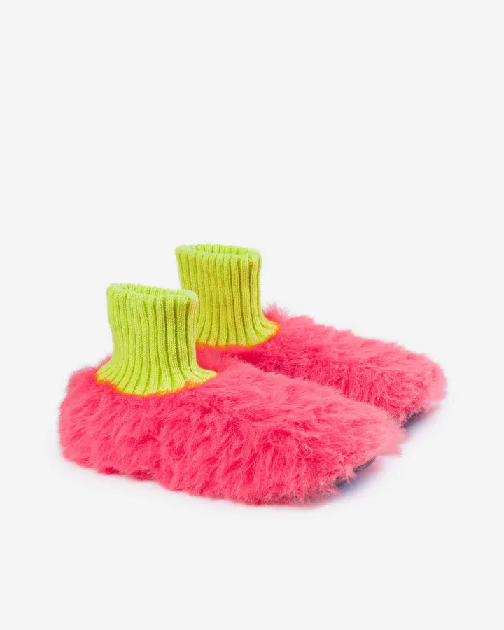 Fur Knit Sock Slipper