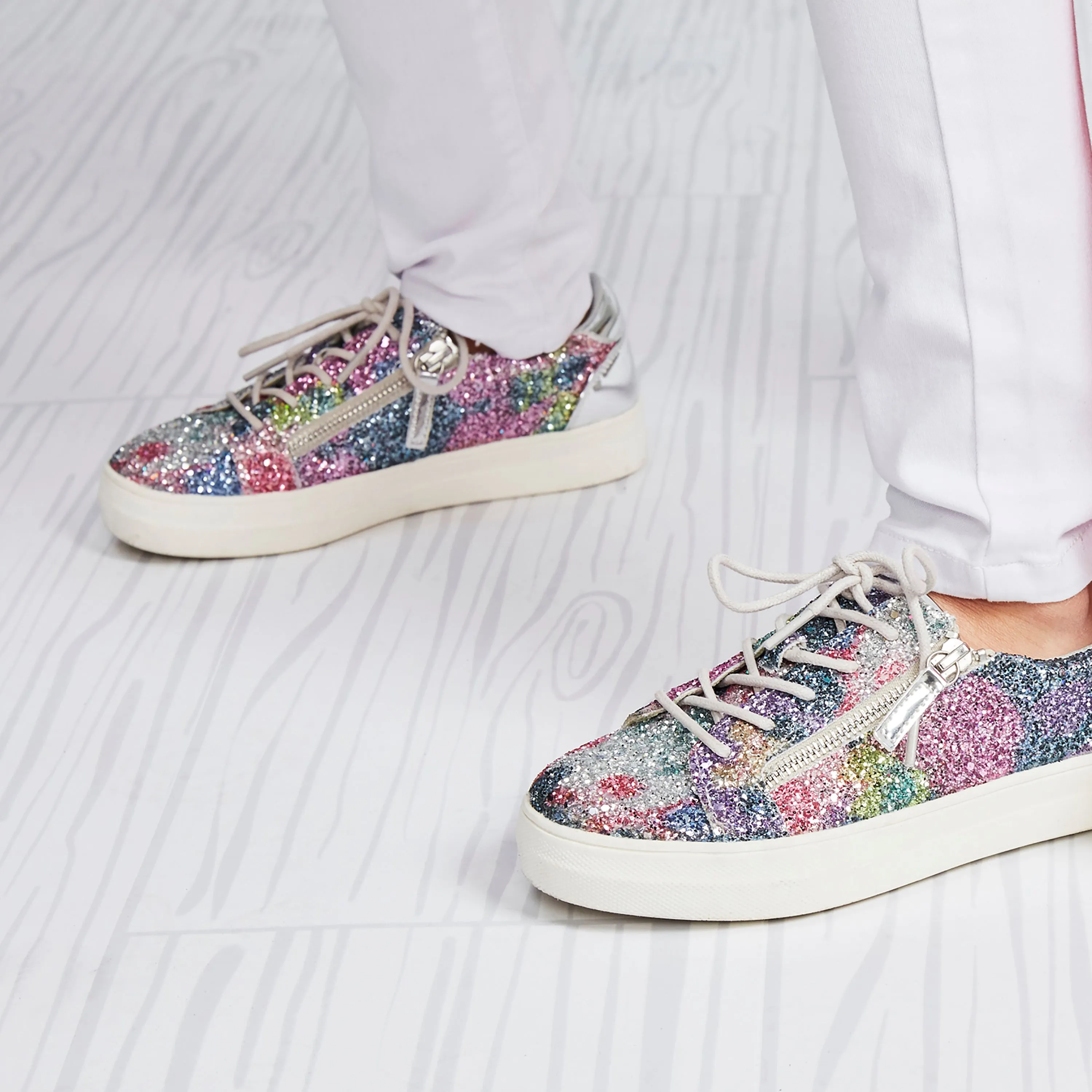 Glitter Zipper Sneaker