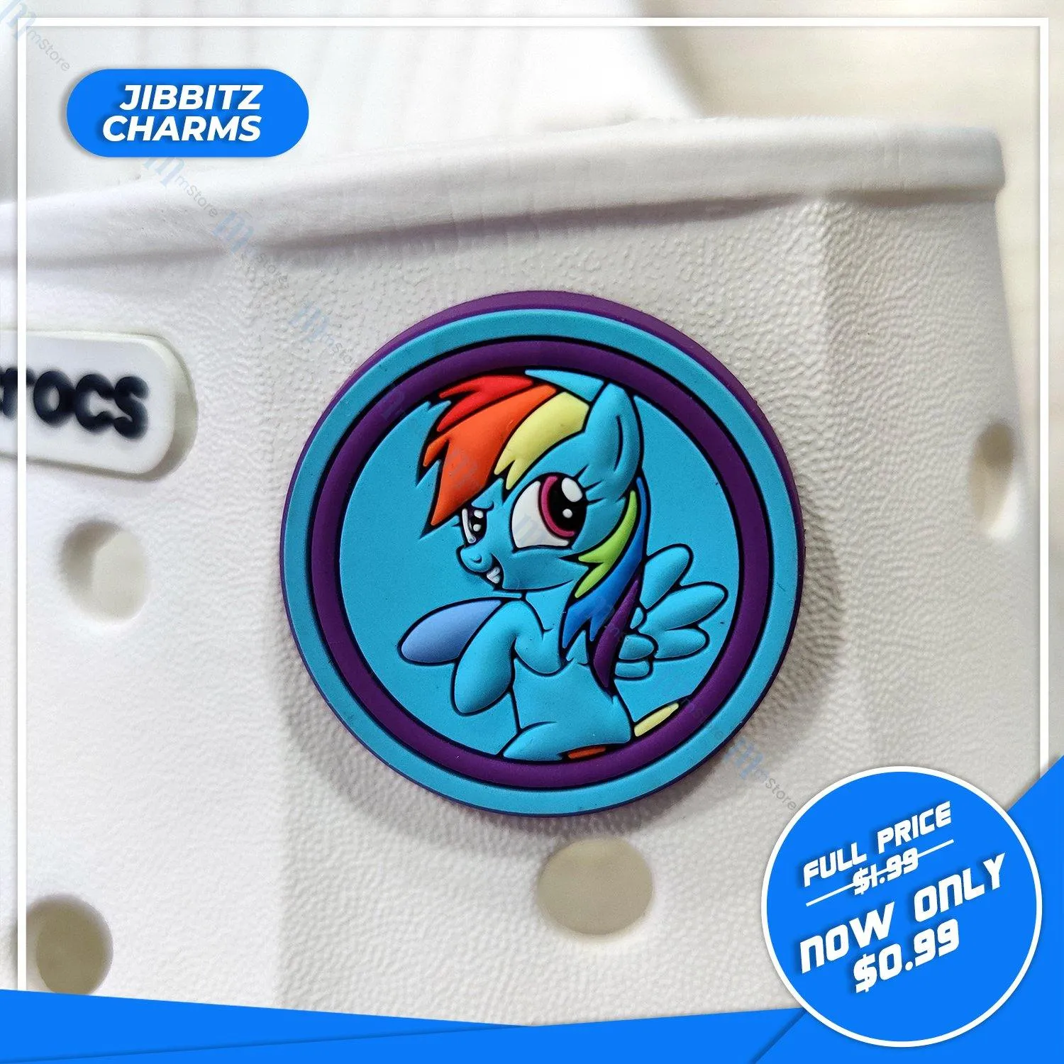 Jibbitz - My Little Pony - Rainbow Dash - Round