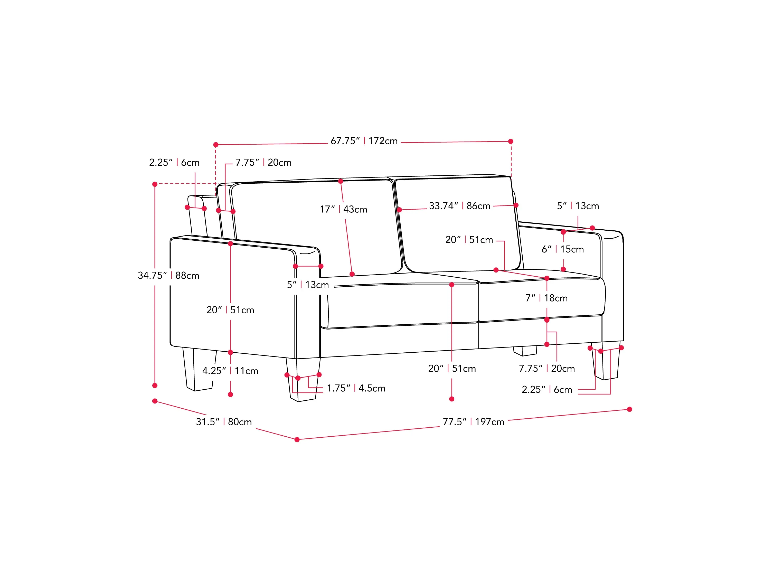 Light Grey 3 Seater Sofa