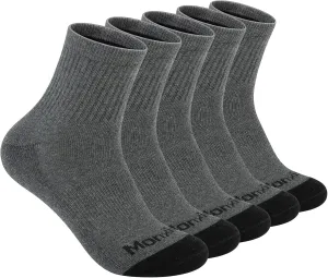 Mens 100% Cotton Cushioned Ankel Socks, Athletic Performance Running Moisture Wicking Breathable Quarter Socks