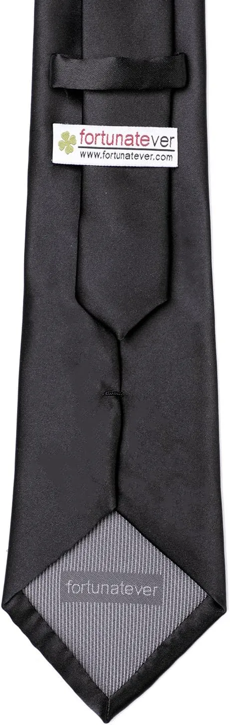 Mens Solid Satin Mens Tie With Hanky,Handmade Neckties For Men With Gift Box
